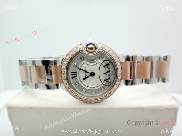 Knock off Ballon Bleu de Cartier 2-Tone Rose Gold 28mm Lady Watch Knock off Ballon Bleu de Cartier 2-Tone Rose Gold 28mm Lady Watch