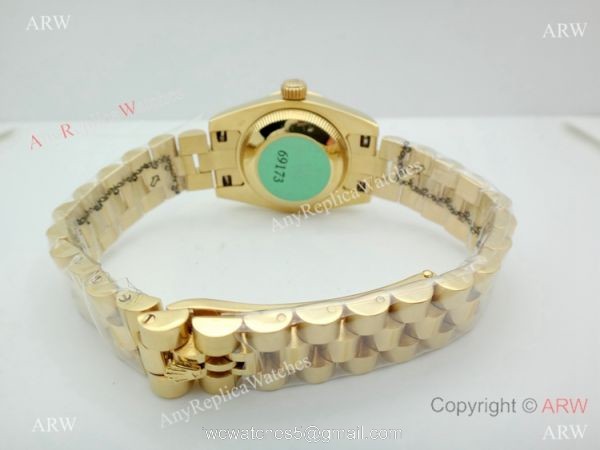 Copy Rolex Datejust Gold White Face Presidential Watch 26mm for Lady Copy Rolex Datejust Gold White Face Presidential Watch 26mm for Lady