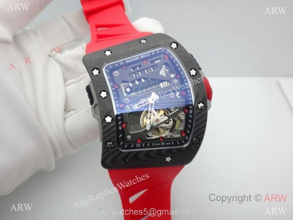 Swiss Replica Richard Mille RM70-01 Carbon Red Rubber Strap Watch Swiss Replica Richard Mille RM70-01 Carbon Red Rubber Strap Watch
