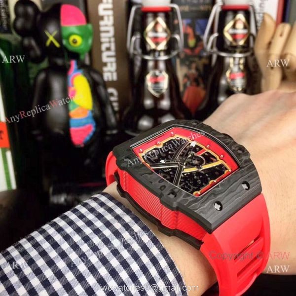 Swiss Copy Richard Mille RM67-02 Automatic Watch NTPT Carbon Skeletal Dial 48mm Swiss Copy Richard Mille RM67-02 Automatic Watch NTPT Carbon Skeletal Dial 48mm
