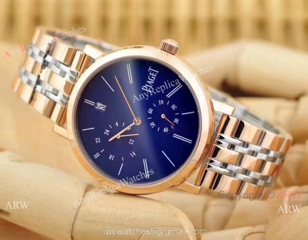 New Replica Piaget Altiplano Two Tone Blue Face Watch New Replica Piaget Altiplano Two Tone Blue Face Watch