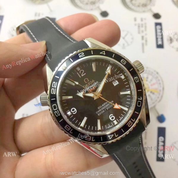 Omega Planet Ocean GMT 600m Blue Rubber Strap Omega Clone Watch Omega Planet Ocean GMT 600m Blue Rubber Strap Omega Clone Watch