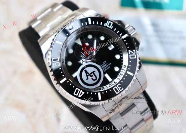 AJ Factory MAX Rolex Deepsea Black Replica Watch Stainless Steel AJ Factory MAX Rolex Deepsea Black Replica Watch Stainless Steel