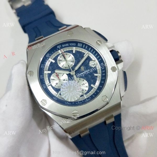 Fake Audemars Piguet Royal Oak Offshore Blue Rubber Strap Watch 44mm Fake Audemars Piguet Royal Oak Offshore Blue Rubber Strap Watch 44mm