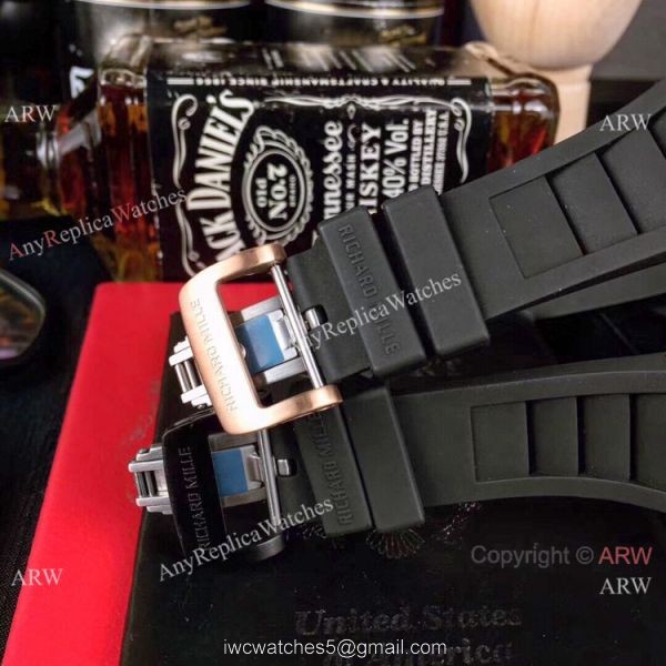 Richard Mille RM012 Rose Gold Rubber Strap Watch Swiss Quality Richard Mille RM012 Rose Gold Rubber Strap Watch Swiss Quality