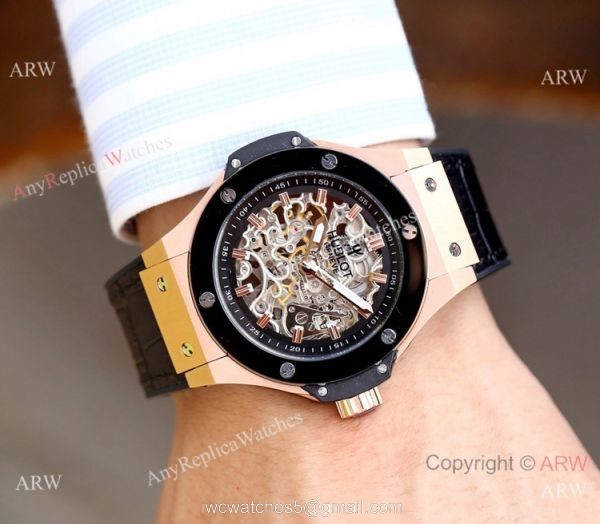Copy Hublot Skeleton Big Bang Men Watch Sand Case 45mm Copy Hublot Skeleton Big Bang Men Watch Sand Case 45mm