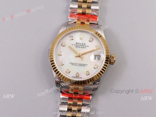 (TW) Swiss Copy Rolex Oyster Perpetual Datejust Watch White MOP Face 31mm (TW) Swiss Copy Rolex Oyster Perpetual Datejust Watch White MOP Face 31mm