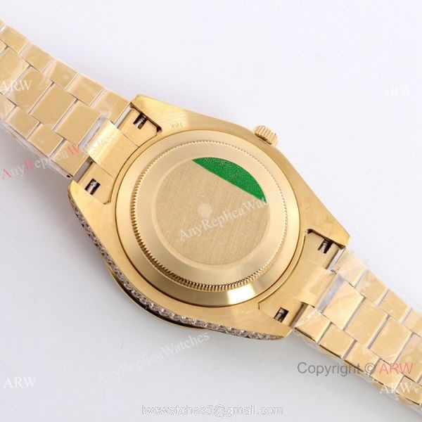 New Rolex Day-Date Gold Iced out Watch 43mm Best Chinese Replica Watches New Rolex Day-Date Gold Iced out Watch 43mm Best Chinese Replica Watches