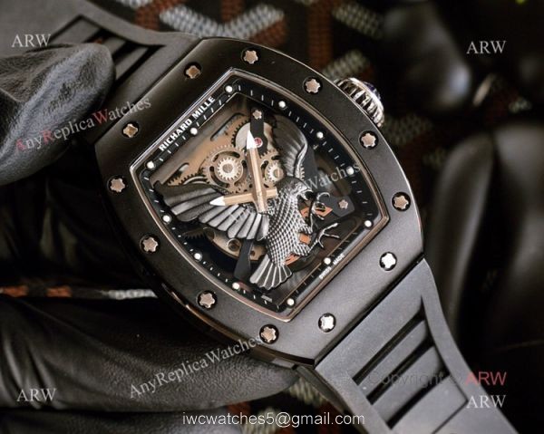 Limited Richard Mille Eagle Watch With Black Rubber Band For Mens Replica Ref RM 57-05 Limited Richard Mille Eagle Watch With Black Rubber Band For Mens Replica Ref RM 57-05