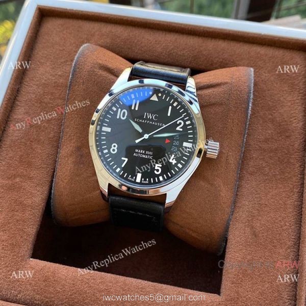 New Copy IWC Pilots Mark XVII Watches Black Dial Stainless Steel New Copy IWC Pilots Mark XVII Watches Black Dial Stainless Steel