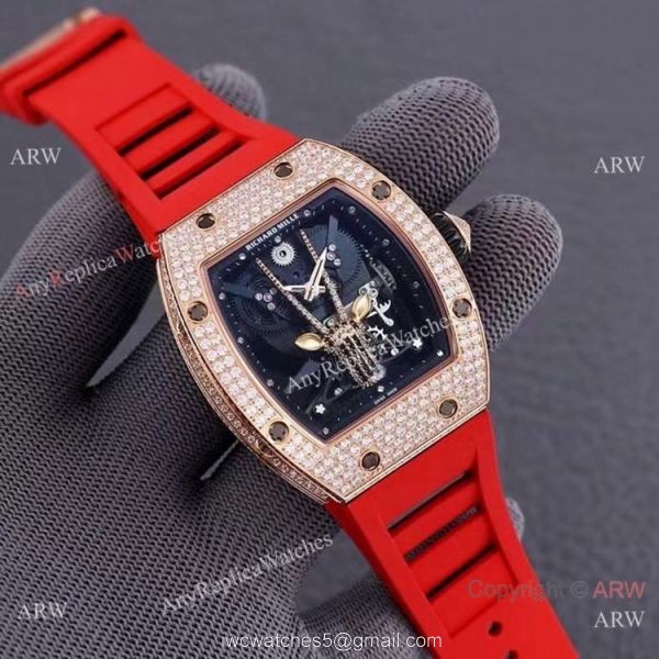 Swiss Quality Replica Richard Mille Goat Mask Automatic Watches Rose Gold Swiss Quality Replica Richard Mille Goat Mask Automatic Watches Rose Gold