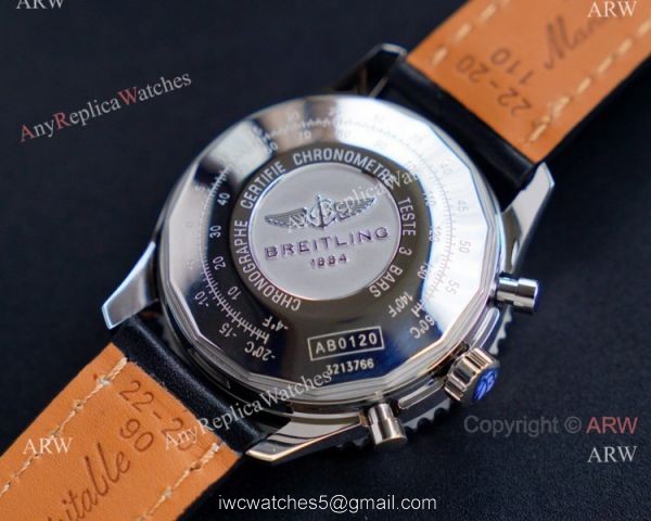 Swiss Replica Breitling Old Navitimer 7750 Watch Black Leather Strap Swiss Replica Breitling Old Navitimer 7750 Watch Black Leather Strap