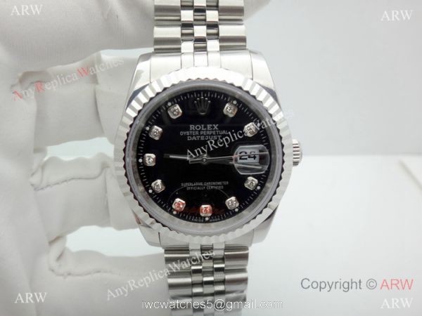 Replica Rolex Datejust Black Dial Jubilee Strap Watch 36mm Replica Rolex Datejust Black Dial Jubilee Strap Watch 36mm
