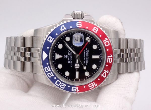 Rolex GMT Master II PEPSI Replica Watch Stainless Steel Jubilee Strap Rolex GMT Master II PEPSI Replica Watch Stainless Steel Jubilee Strap