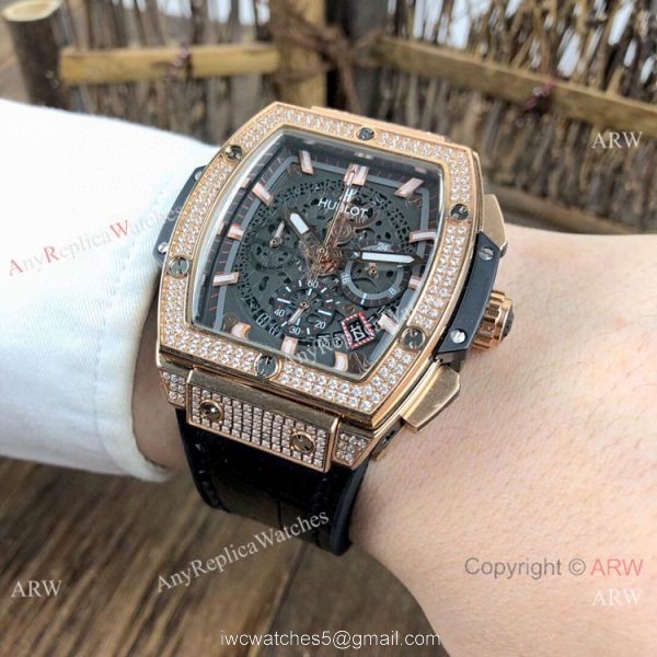 Hublot MP-06 Senna Replica Waches Rose Gold Diamond Case Hublot MP-06 Senna Replica Waches Rose Gold Diamond Case
