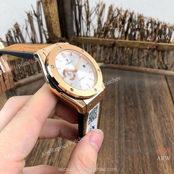 Fake Hublot Classic Fusion Black Dial Rose Gold Watches 42mm Fake Hublot Classic Fusion Black Dial Rose Gold Watches 42mm