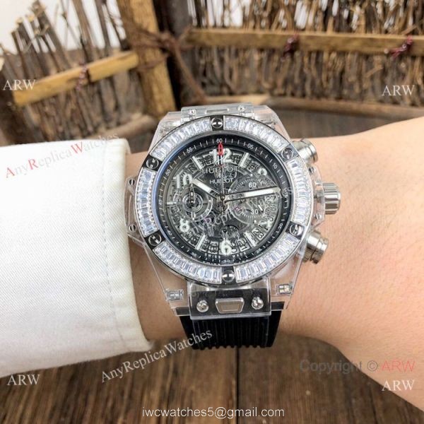 Big Bang Unico Diamond Bezel Hublot Transparent Watch New Replica Big Bang Unico Diamond Bezel Hublot Transparent Watch New Replica