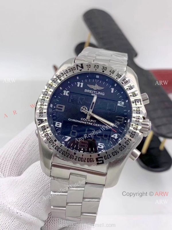 New Replica Breitling Cockpit B50 Watches Stainless Steel Blue Hands New Replica Breitling Cockpit B50 Watches Stainless Steel Blue Hands