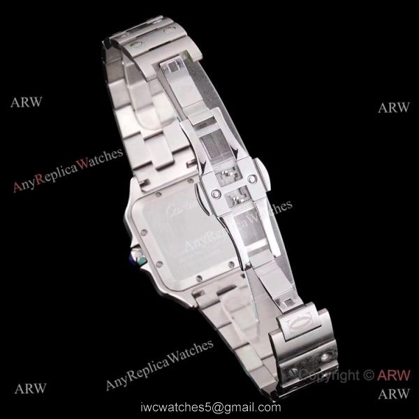Replica Cartier Santos de Cartier Stainless Steel Black Dial Lover Watch Replica Cartier Santos de Cartier Stainless Steel Black Dial Lover Watch