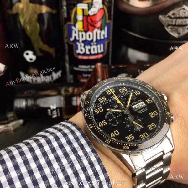 Stainless Steel Black Dial Tag Heuer Carrera Calibre 16 Replica Watch Stainless Steel Black Dial Tag Heuer Carrera Calibre 16 Replica Watch