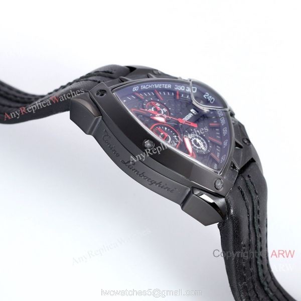 Copy Lamborghini Spyder 9004 Chronograph Men Watch All Black Copy Lamborghini Spyder 9004 Chronograph Men Watch All Black