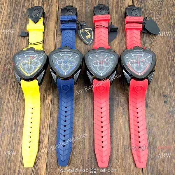 New Replica Lamborghini Spyder Chrono Watches Blue Rubber Strap New Replica Lamborghini Spyder Chrono Watches Blue Rubber Strap