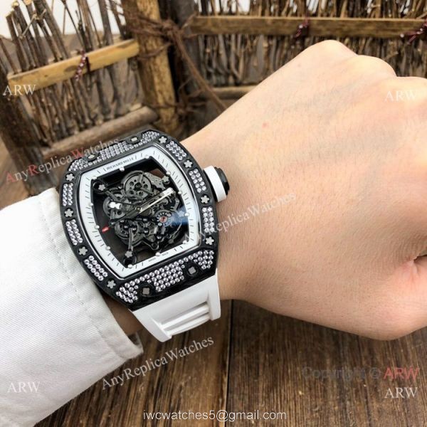SWISS Grade Richard Mille Rm055 Black Diamond Men Watch V2 version SWISS Grade Richard Mille Rm055 Black Diamond Men Watch V2 version