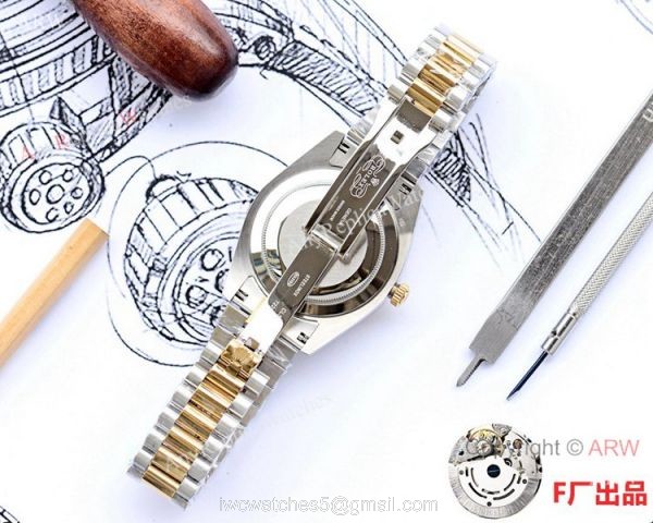 NEW UPGRADED Fake Presidential Rolex DayDate II 2-Tone Blue Watch NEW UPGRADED Fake Presidential Rolex DayDate II 2-Tone Blue Watch