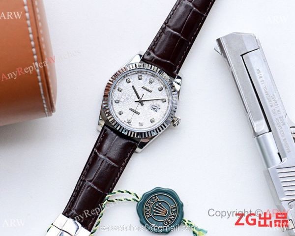 NEW UPGRADED Copy Rolex Datejust II Watch 41mm Diamond Markers Leather Strap NEW UPGRADED Copy Rolex Datejust II Watch 41mm Diamond Markers Leather Strap