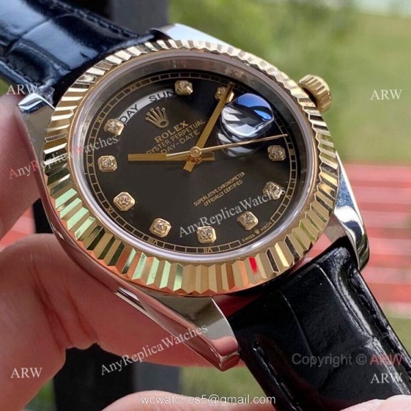 New Upgraded Rolex Day-Date II Watch Black Diamond New Upgraded Rolex Day-Date II Watch Black Diamond