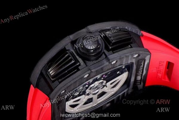 KV Factory Swiss Replica Richard Mille RM 011 Red Rubber Strap Carbon Watch KV Factory Swiss Replica Richard Mille RM 011 Red Rubber Strap Carbon Watch