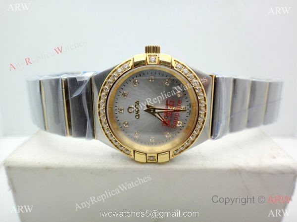 Best Copy Omega Constellation Two Tone watch Women 28mm Quartz Best Copy Omega Constellation Two Tone watch Women 28mm Quartz