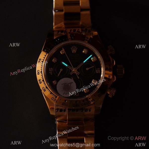 Swiss Quality Rolex Daytona 40mm Watch Black Ceramic Bezel Yellow Gold Swiss Quality Rolex Daytona 40mm Watch Black Ceramic Bezel Yellow Gold