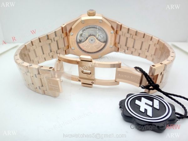 ZF Factory Audemars Piguet Royal Oak 9015 Black Dial Rose Gold Watch 41mm ZF Factory Audemars Piguet Royal Oak 9015 Black Dial Rose Gold Watch 41mm
