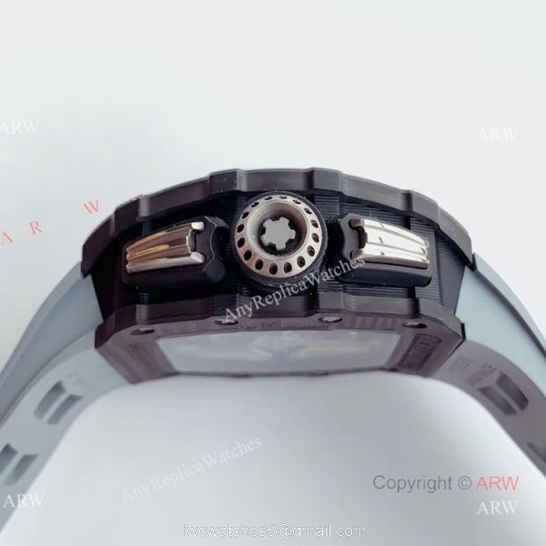 V2 NEW UPGRADED KV Factory Richard Mille RM011 Carbon Case Grey Rubber Band Mens Watch Best Replica V2 NEW UPGRADED KV Factory Richard Mille RM011 Carbon Case Grey Rubber Band Mens Watch Best Replica