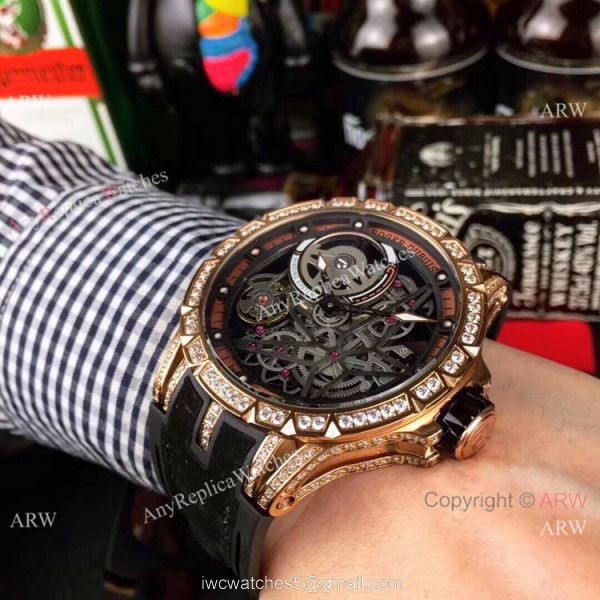 New Copy Roger Dubuis Excalibur Automatic Skeleton Watch Rose Gold Diamond New Copy Roger Dubuis Excalibur Automatic Skeleton Watch Rose Gold Diamond