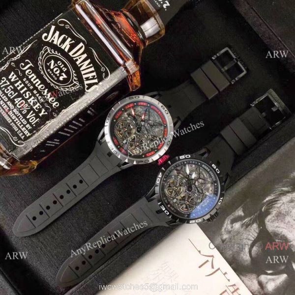 Copy Roger Dubuis Excalibur Skeleton Double Flying Tourbillon Watch SS Case Copy Roger Dubuis Excalibur Skeleton Double Flying Tourbillon Watch SS Case