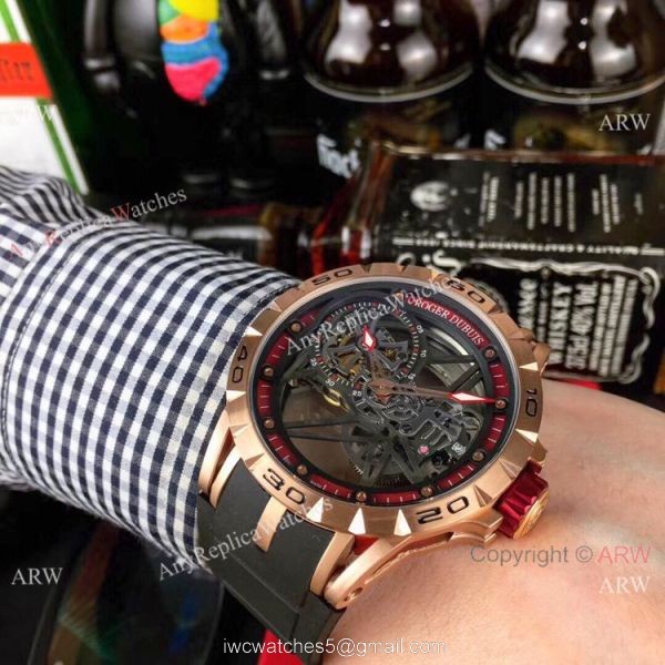 Roger Dubuis Excalibur Spider Rose Gold Skeleton Watches Replica Roger Dubuis Excalibur Spider Rose Gold Skeleton Watches Replica