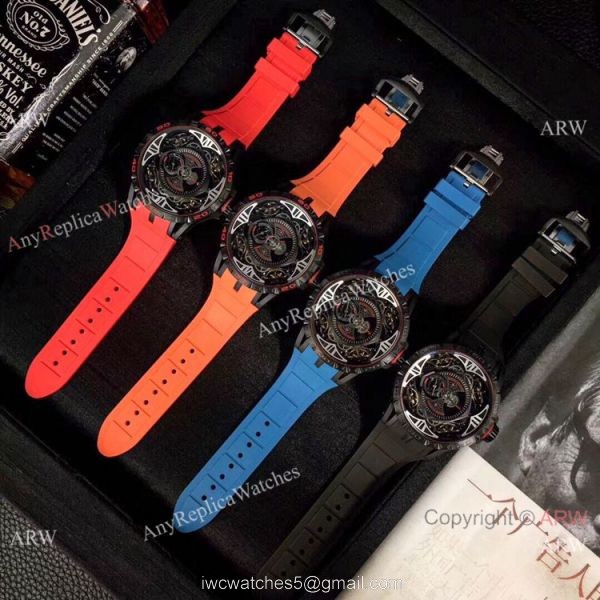 Copy Roger Dubuis Excalibur Quatuor All Black Automatic Watches Copy Roger Dubuis Excalibur Quatuor All Black Automatic Watches