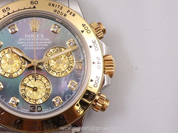 New Two Tone Daytona Rolex Replica Watches Mother Of Pearl Diamond Dial New Two Tone Daytona Rolex Replica Watches Mother Of Pearl Diamond Dial