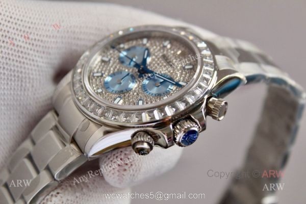 New Full Diamond Rolex Daytona Stainless Steel Swiss 7750 Replica Watch New Full Diamond Rolex Daytona Stainless Steel Swiss 7750 Replica Watch
