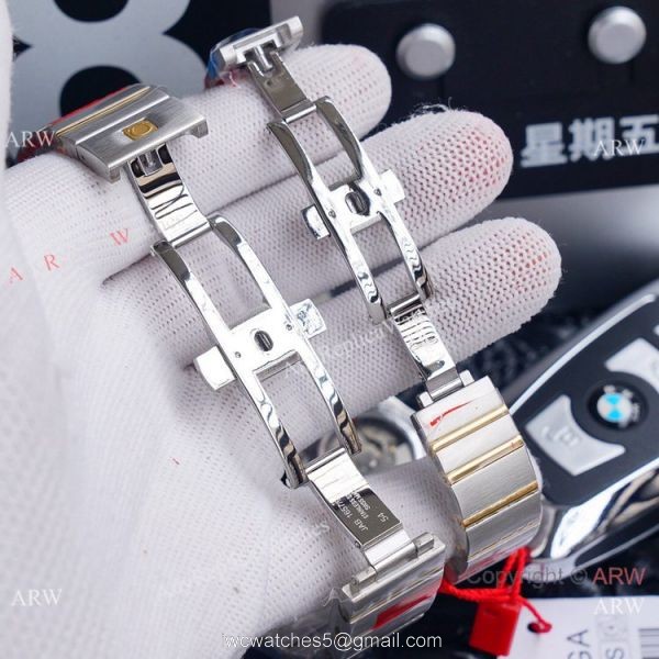New Omega Constellation Two Tone Rose Gold White MOP Dial Wrist Omega Couple Watch New Omega Constellation Two Tone Rose Gold White MOP Dial Wrist Omega Couple Watch