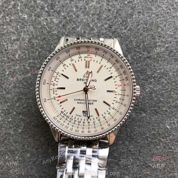 New Breitling Navitimer B01 White Dial Replica Watches 41mm New Breitling Navitimer B01 White Dial Replica Watches 41mm