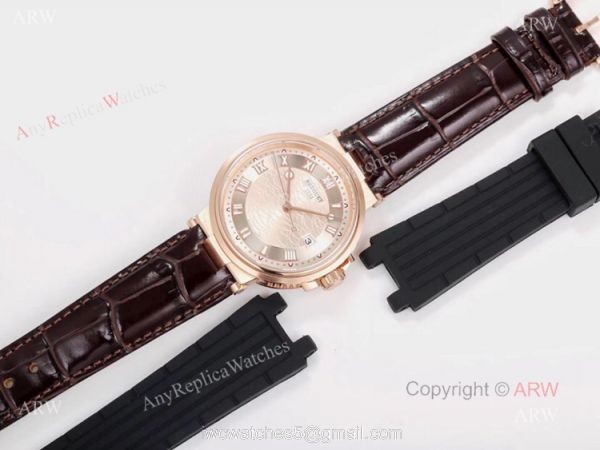 Best Copy Breguet Marine 5517 Rose Gold Brown Leather Strap Mens Watch Best Copy Breguet Marine 5517 Rose Gold Brown Leather Strap Mens Watch