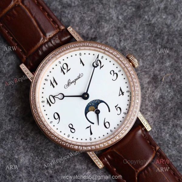 Replica Breguet Classique Rose Gold White Arabic Dial Moonphase Watch 40mm Replica Breguet Classique Rose Gold White Arabic Dial Moonphase Watch 40mm