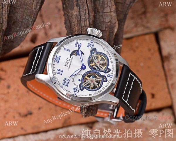 Copy IWC Big Pilots Double tourbillon Men Watches Ss Blue Face Copy IWC Big Pilots Double tourbillon Men Watches Ss Blue Face