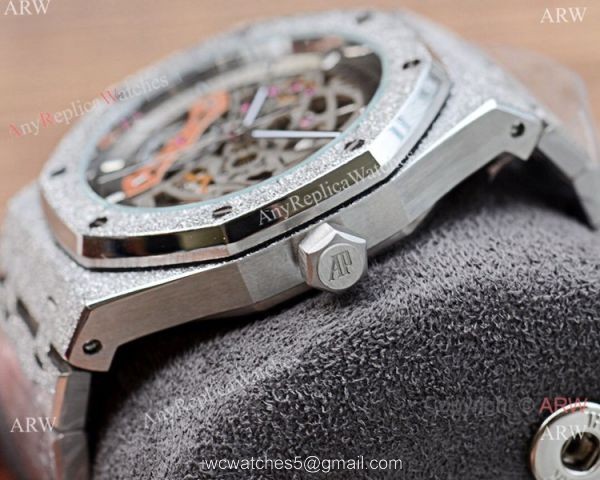 New Copy Audemars Piguet Royal Oak Watch Silver Frosted Skeleton Dial New Copy Audemars Piguet Royal Oak Watch Silver Frosted Skeleton Dial