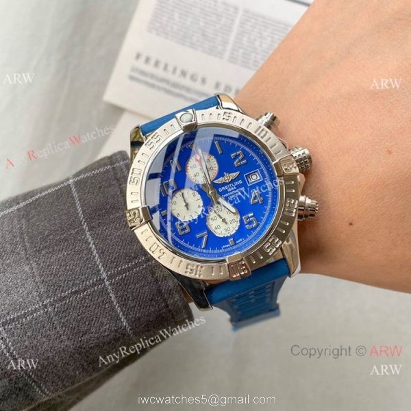 Copy Breitling Super Avenger II 45mm Watch Blue Rubber Strap Copy Breitling Super Avenger II 45mm Watch Blue Rubber Strap