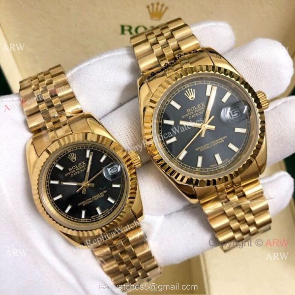 Buy Copy Rolex Datejust Jubilee 36mm and 31mm Watches All Gold White Roman Buy Copy Rolex Datejust Jubilee 36mm and 31mm Watches All Gold White Roman