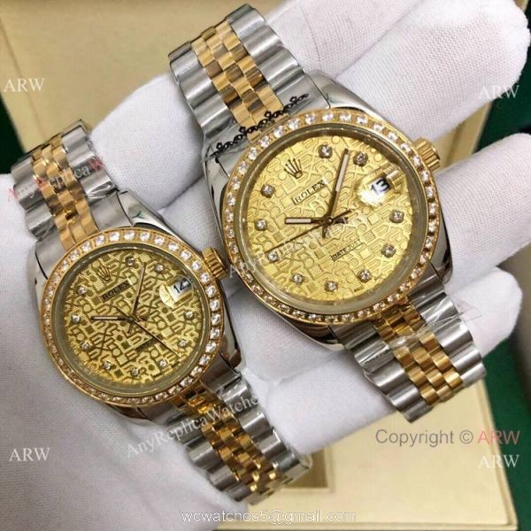 Clone Rolex Datejust Green Dial 2-Tone Lover Watch 36mm and 31mm Clone Rolex Datejust Green Dial 2-Tone Lover Watch 36mm and 31mm